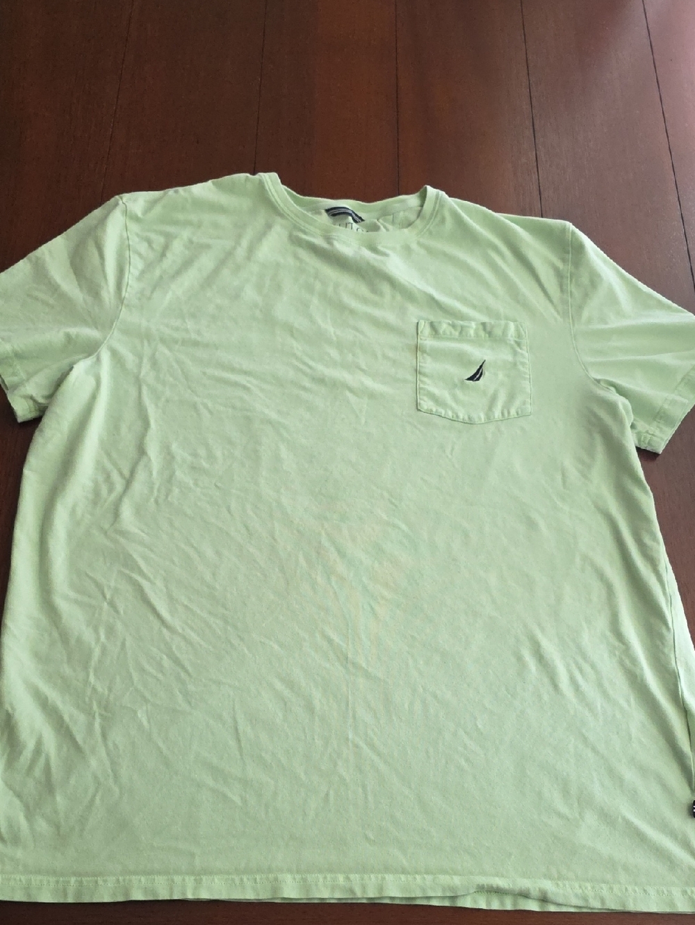 Nautica Men's Crewneck Pocket Tee in Pale Green Size XXL
